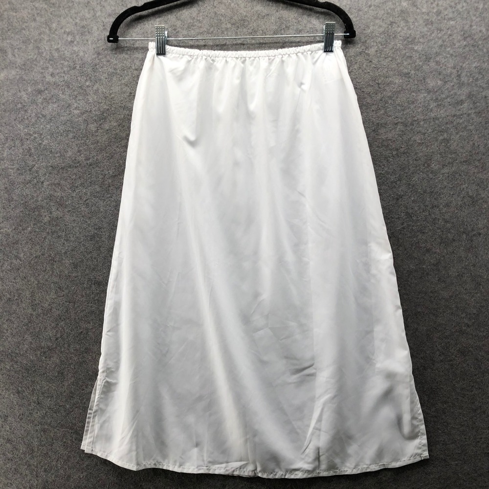 Uniqlo Half Slip Skirt Liner Womens Small White Pull On Lightweight Midi